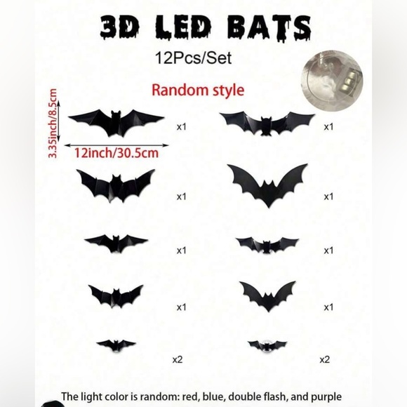 Purple and Black Bat Wall Decor - Picture 2 of 4